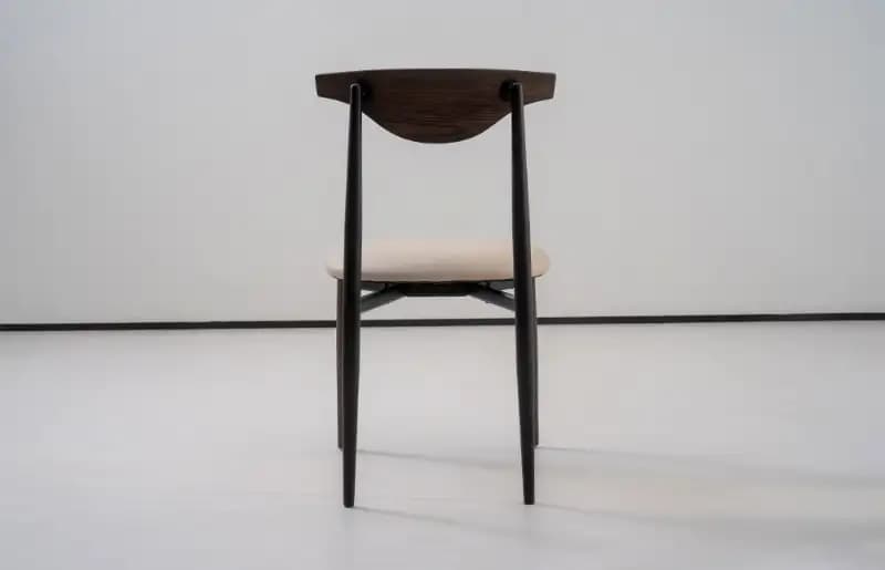 Modern Metal Wooden Upholstered Dining Room Chair MY202 thumbnail 1