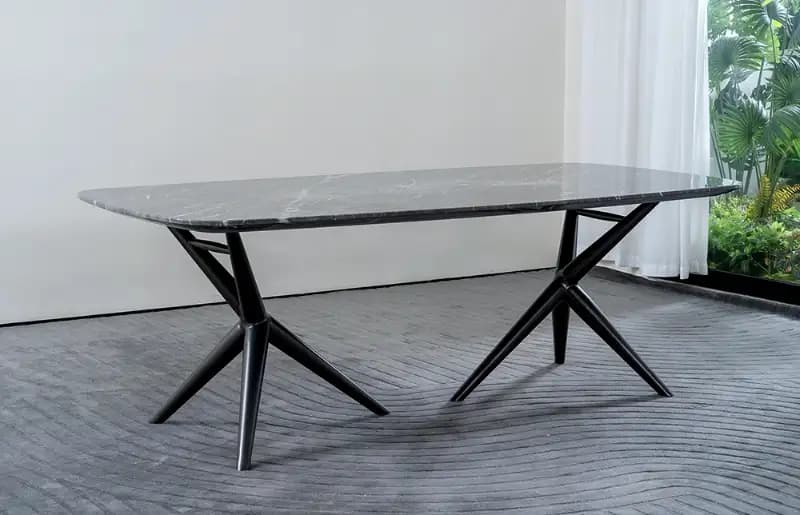 Miglio Marble Top Rectangle Dining Table TD1019