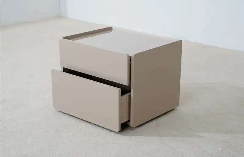 Miglio Sheen Gloss Wooden Bedside Table with Drawer L744