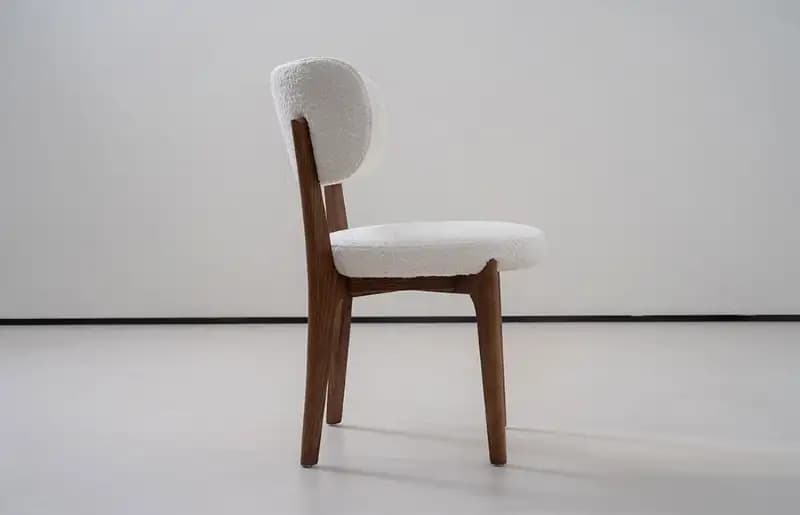 Modern Scandinavian Ash Wooden Upholstered Dining Chair MY204 Back