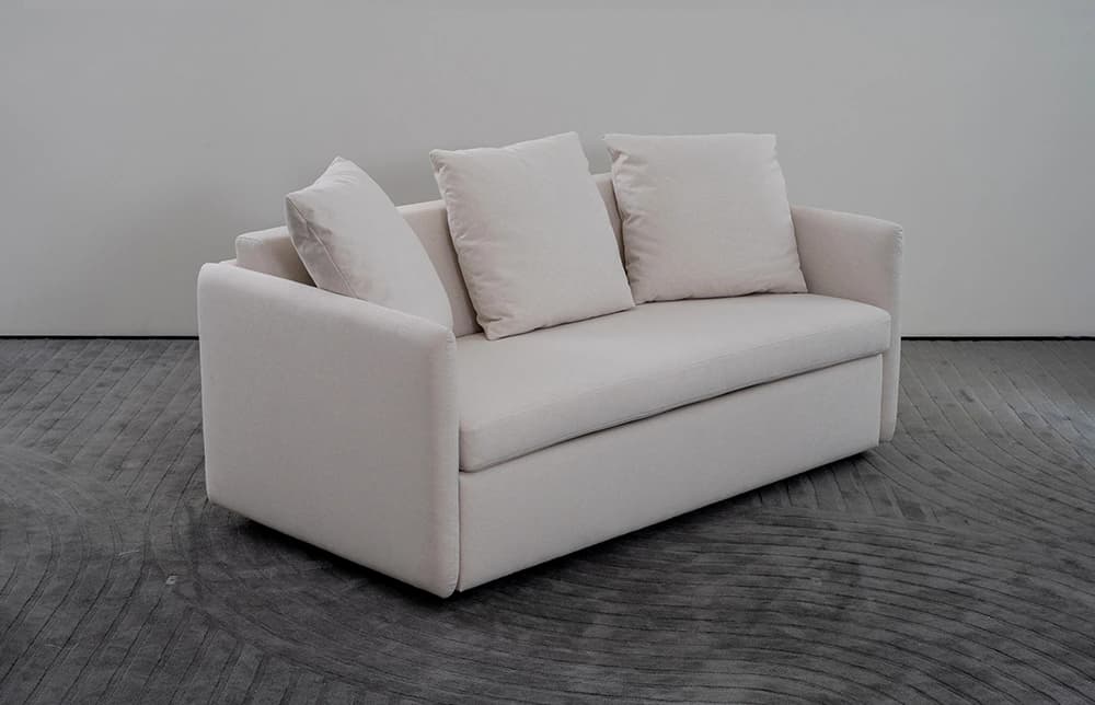 Minimalist Wispfold Beige Pull Out Sleeper Sofa bed 2 Seater M184-A thumbnail 3