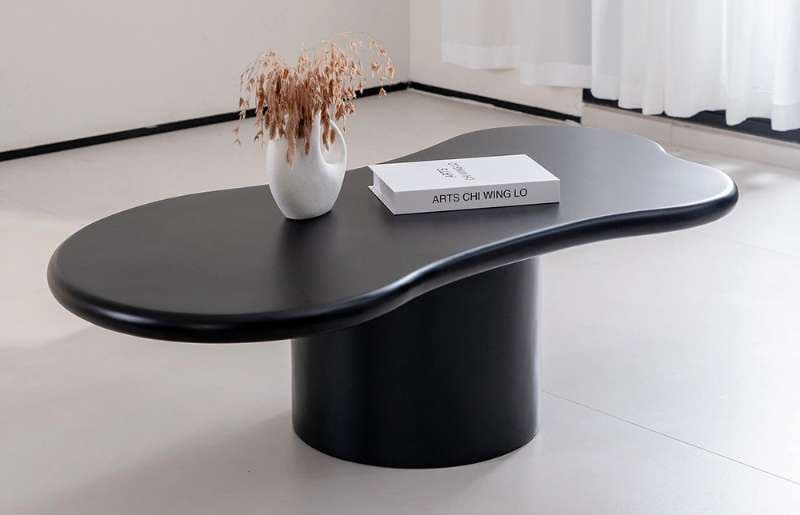 Wings Fiberglass Black Coffe Table Outdoor Indoor TC1195