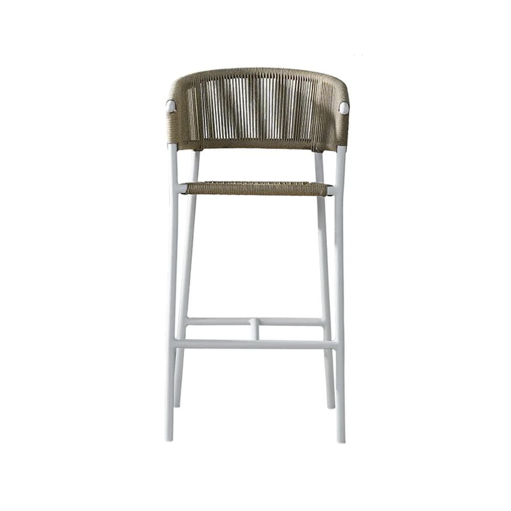 White Weave Metal Barstools Outdoor Chair Kitchen Furniture thumbnail 5