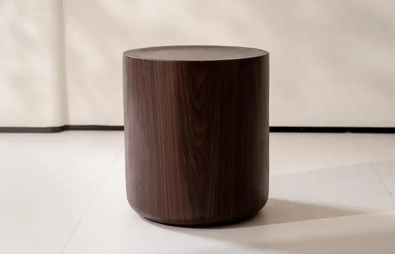 Gandum Wood Grain Fiberglass round side Table outdoor/indoor TC1176 - View 1